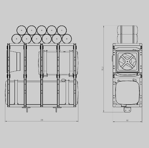 Metal LESU Equipment Rack for For TAMIYA 1/14 RC Tractor Truck Model Trailer - Picture 8 of 12