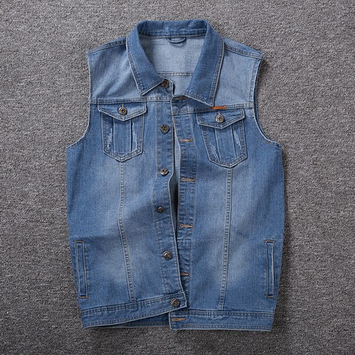Herren Denim Weste groß Baggy Jeans Weste Freizeit ärmellose Jacke Tank M-8XL - Bild 42 von 54