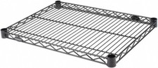 24" Wide x 1.19" High, Wire Shelf Black Powder Finish, 18" Deep for NuLine Units