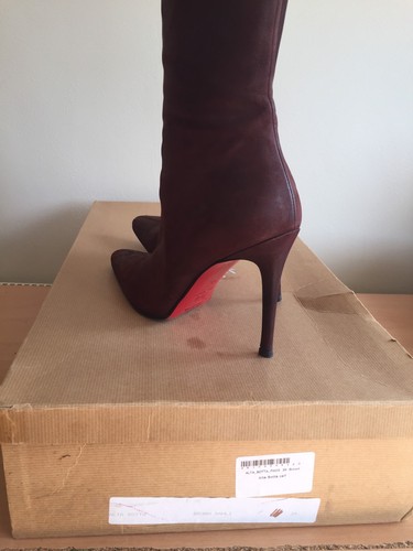 stivali Uk marroni Alta favoloso Louboutin Nubuk 39 6 Christian Botta 6AYvq1Ww