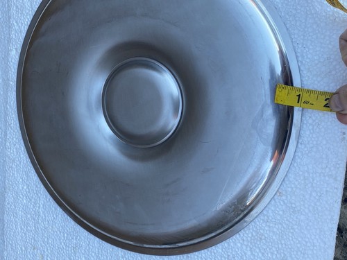 Vintage Chip and Dip Platter Stainless Steel Tray 12”X 12” Made In Japan - Picture 7 of 12