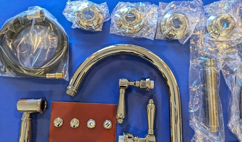Rohl A1461LMWSPN-2 San Julio Brücke Küchenarmatur mit Seitenbrause. Nickel poliert - Bild 4 von 11