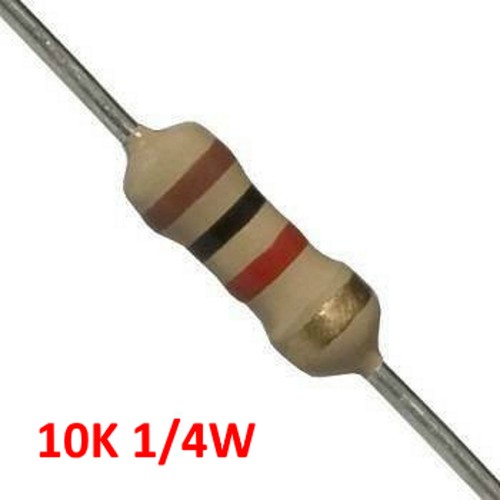 10K Ohm 0.25w Carbon Resistors 1/4w Resistor - 10,20 or 50 Per Pack - UK Seller - Picture 4 of 6