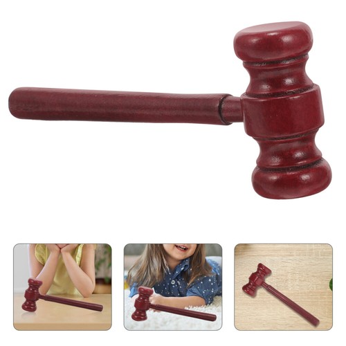 3Pcs Wooden Judge Hammer Mallet Pounding Toy Creative Beating Gavel Toys