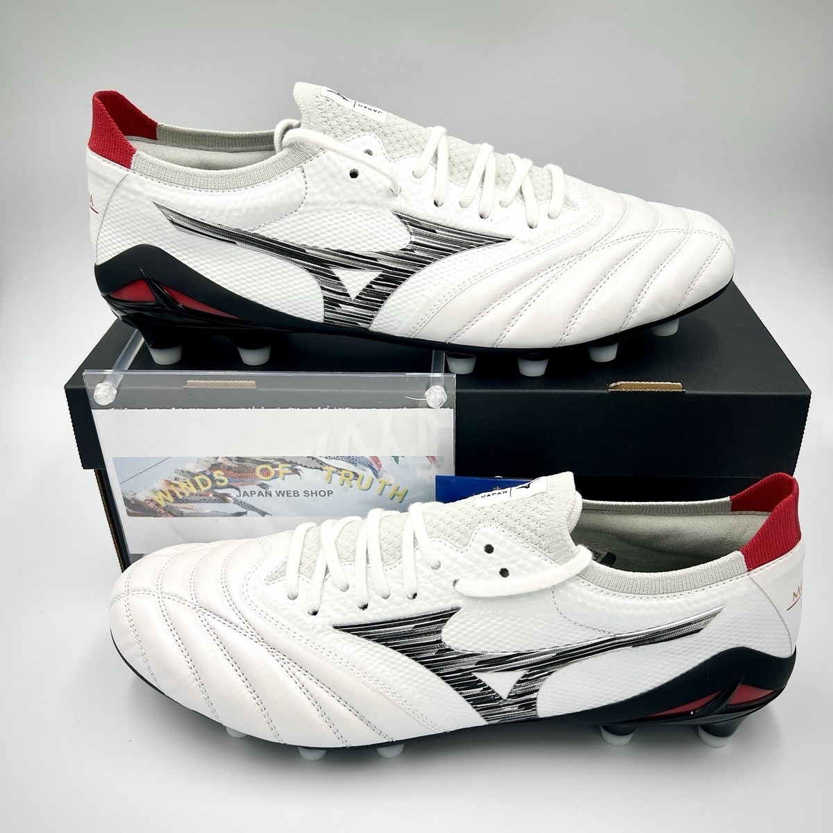 Mizuno Morelia Neo4β シューズ ホワイト/レッド26センチ Mizuno Morelia Neo4β シューズ ホワイト/レッド26センチ