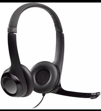 Logitech H390 Wired USB Noise-Cancelling On-Ear Headset Black 981-000014 TESTED