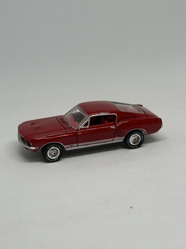 1967 67 Ford Mustang GT Fastback Red With Opening Hood 1/64 Autoworld Die Cast - Picture 3 of 5