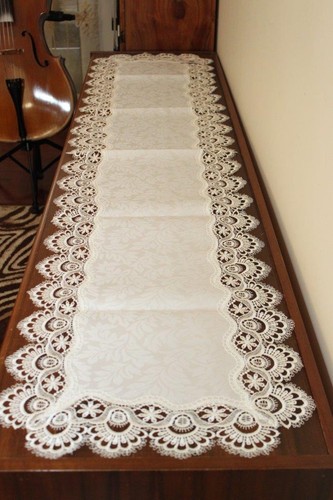 PURE WHITE Lace Tablecloth Sets from Doilies to Mats - Elegant & Top Quality - Bild 25 von 26