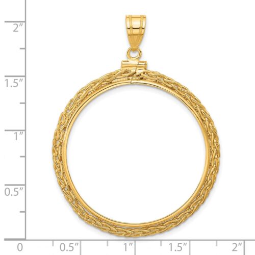 1907-1933 US $20 St Gaudens Double Eagle Screw Top Chain Coin Bezel 14k Gold - Picture 4 of 7
