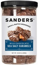 SANDERS Milk Chocolate Sea Salt Caramels Fine Chocolates 36 oz Fresh! Fast Ship!