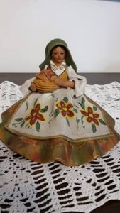 Statuina Terracotta Donna Sarda Firmata A Spiga Assemini Cagliari Idea Regalo Ebay