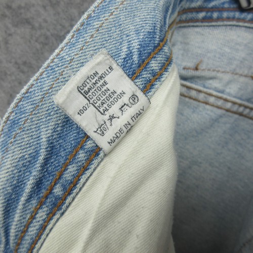 VTG Diesel Jeans Mens 32x33 Blue Relaxed Tapered Button Fly Saddle 90s Y2K Denim - Picture 22 of 22
