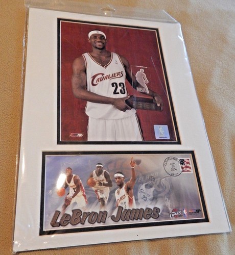 LeBRON JAMES- USPS FIRST DAY OF ISSUE 2004 STAMP & POSTER NBA ROOKIE BASKETBALL - Picture 3 of 4
