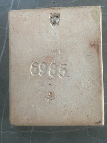 Karlsruher Majolika - Wandfliese, Kachel - Meise auf Tannenzweig - Bild 4 von 4