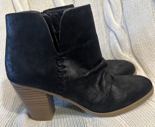 Black Report Chelsea Cowgirl Ankle Boots Booties Size 8 - Picture 2 of 9
