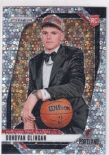 2024-25 Panini Prizm NBA No. 221 Donovan Clingan Rookie Disco Prizm Variation