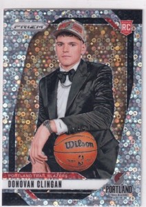 2024-25 Panini Prizm NBA No. 221 Donovan Clingan Novato Disco Prizm Variación