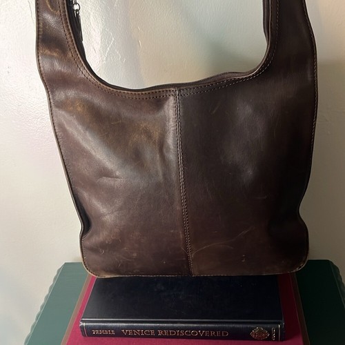 Vintage 90s Essa Chocolate Brown 100% Genuine Leather Y2K Shoulder Bag Unisex - Bild 10 von 10