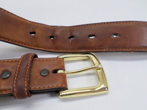 3-D Leather Belt 38 DDD Triple D 3D Billets Brown Distressed 1013 - Picture 6 of 11