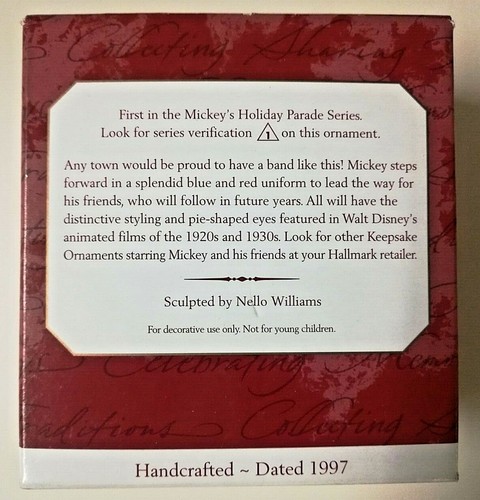 Band Leader Mickey Ornament Vintage Collector's Series 1997 Hallmark Keepsake - Picture 5 of 5