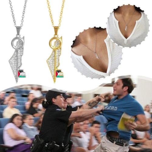 Palestine Map Key Plated Necklace Unique Pendant Jewelry Gift NEW - Picture 3 of 14
