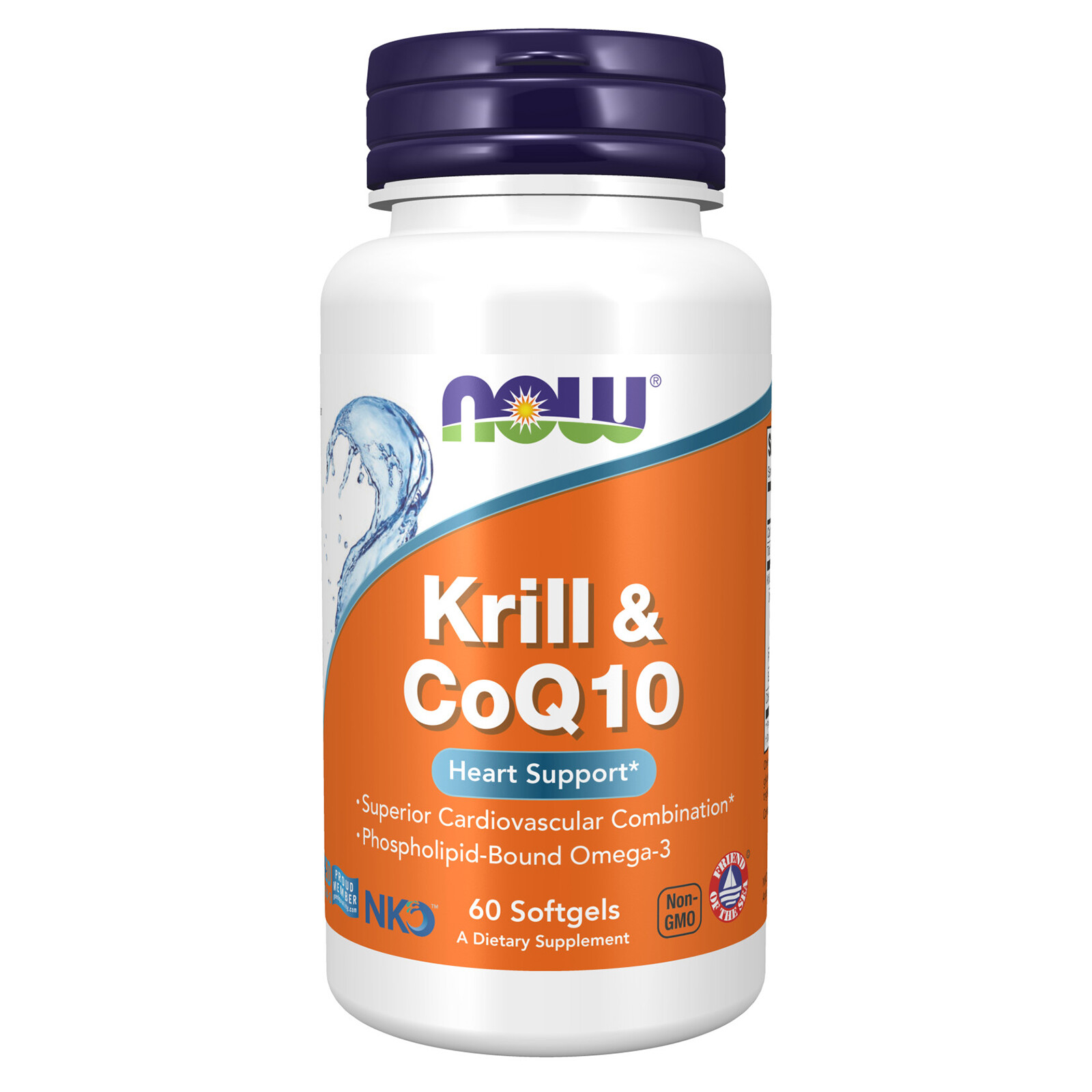 NOW FOODS Krill & CoQ10 60 мягких капсул