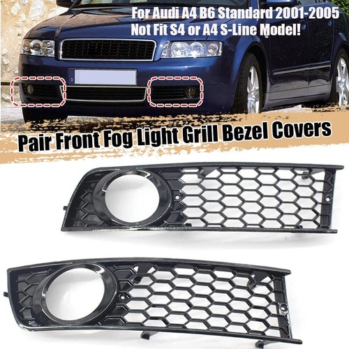 2x Für Audi A4/B6 Waben Gitter Lüftungsgitter Stoßstange Grill Nebelscheinwerfer - Bild 5 von 16