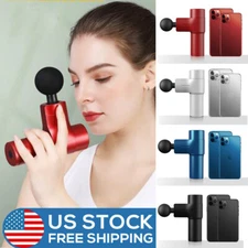 US Massage Gun Percussion Massager Deep Tissue Muscle Relaxing Vibrating+4 Heads