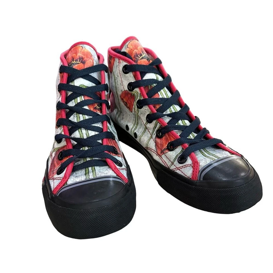 Hi Pro Keds Zapatos Personalizados Mujer’s 8.5 Hombre’s Talla 6.5 Floral Naranja Tulipanes Foto 4 de 4