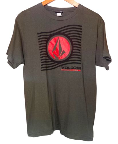 Volcom Mens Gray Short Sleeve Red Logo Pre Shrunk Graphic Tee Skate Size XL - Picture 3 of 11