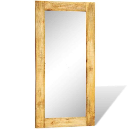 Espejo Rectangular De Pared Con Marco Madera Maciza 120 X 60 Cm vidaXL - Imagen 2 de 7