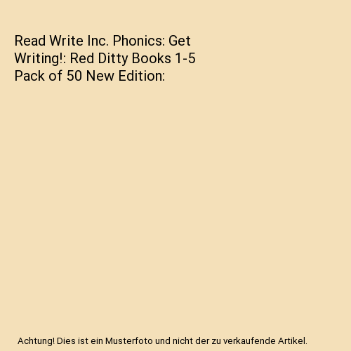 Read Write Inc. Phonics: Get Writing!: Red Ditty Books 1-5 Pack of 50 ...