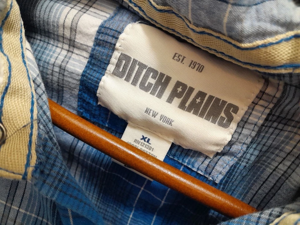 Camisa Para Hombres Vaquero Occidental a Cuadros Perla Pestaña A Presión Exterior Informal Trabajo Talla XL Foto 4 de 4