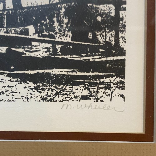 M. Wheeler Serigraph Print PUMPER Signed #32/200 Oilfield Pump Jack Mancave Art - Picture 5 of 7