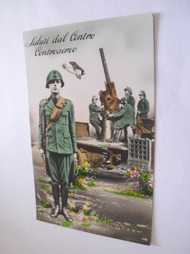 Militari Artiglieria - saluti dal centro contraereo - non spedita f. p.