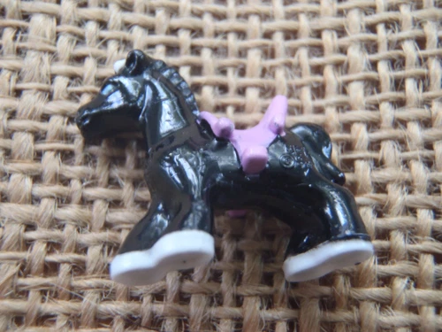 Vintage Bluebird Polly Pocket 1994 Happy Horses Black Horse Pony Figure