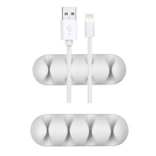 1pc 4 slots Cable Clip Grip Wall Organizer Desktop Wire USB Charger Cord Holder