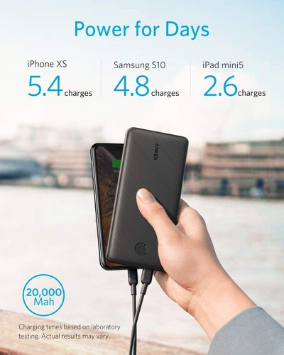 Anker USB C Power Bank, PowerCore Essential 20000 PD (18W) Power Bank, High Cell - Picture 4 of 7