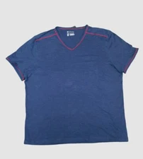 $25 I.N.C. Men's Blue Short-Sleeve V-Neck Short Sleeve Soft T-Shirt Size XXLarge