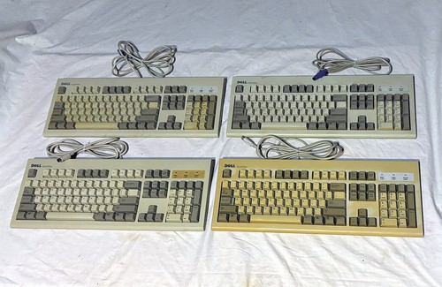 Lot of 4 Dell QuietKey PS2 PS/2 Keyboards SK-1000REW (2), RT7D6JTW, SK-8000 - Picture 2 of 2