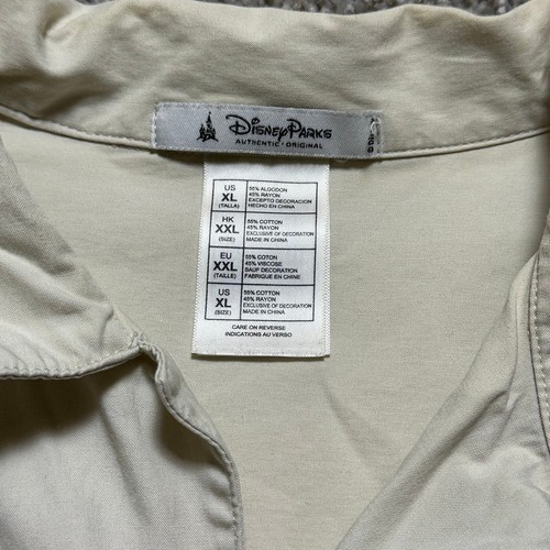 Disney Main Street Billiards Oswald Tan/Beige Shirt Men’s XL - Picture 4 of 7