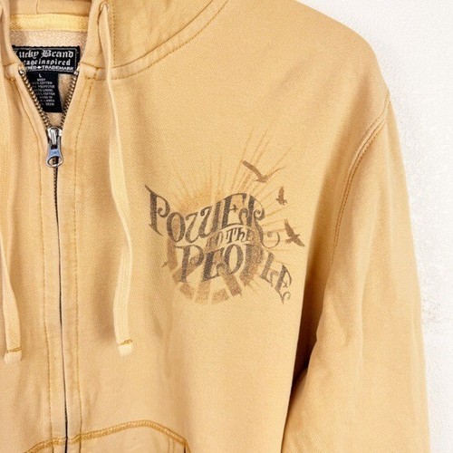 Chaqueta con Capucha Boho Grande Cremallera Vintage Y2K Calavera Marca Lucky Años 90 - Imagen 3 de 7