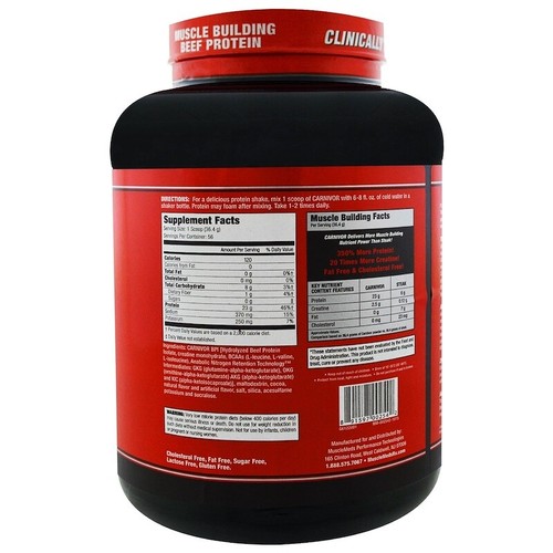 Muscle Meds Carnivor Protein Chocolate 2038g | Muscle Building Amino Acids - Picture 2 of 2