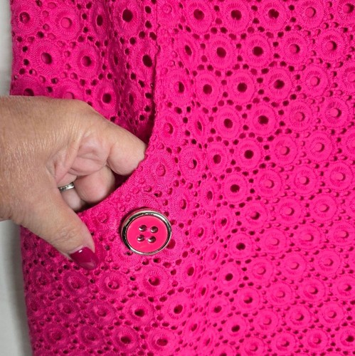 Ronni Nicole elegant Pink Sleeveless eyelet Dress size 8 hot barbie - Picture 9 of 13