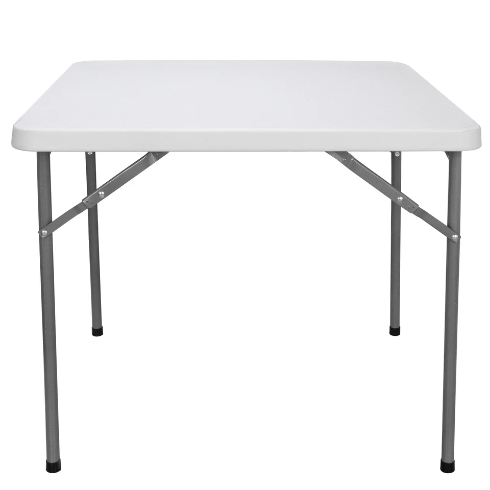Mesa plegable portátil de plástico de 3 pies mesa cuadrada para tarjetas interior exterior comedor fiesta Foto 4 de 4