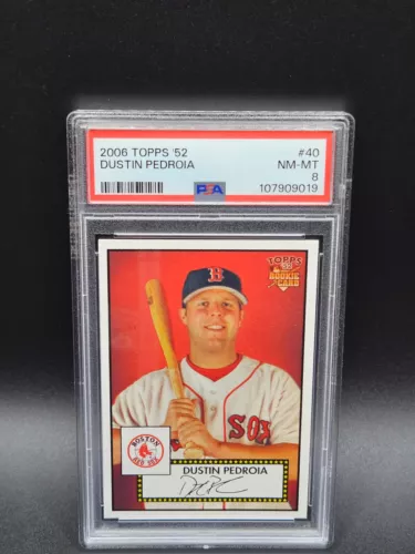 2006 Topps '52 Dustin Pedroia #229 PSA NM-MT 8 - Red Sox