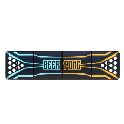 BEER PONG TABLE Tron Style With Cup Holders 8ft | Portable Drinking Party Game - Picture 3 of 6