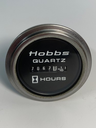 Vintage Quartz Hobbs Hour Meter Indicator Gauge - Foto 2 di 6
