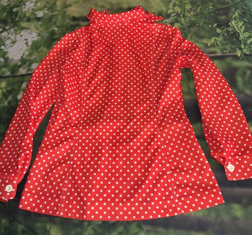 Vintage Campus Casuals Of California 70’s Shirt Polka Red & White Sz Medium - Picture 2 of 7