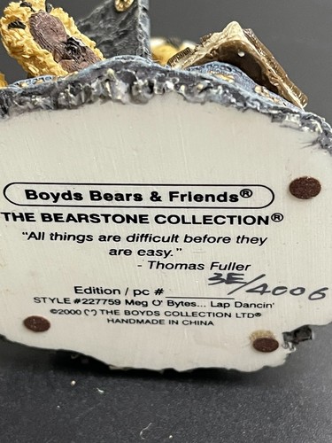 Boyds Bear & Friends Thomas Fuller's Quote Hand Made Figurine Vintage 2000 - Picture 11 of 11